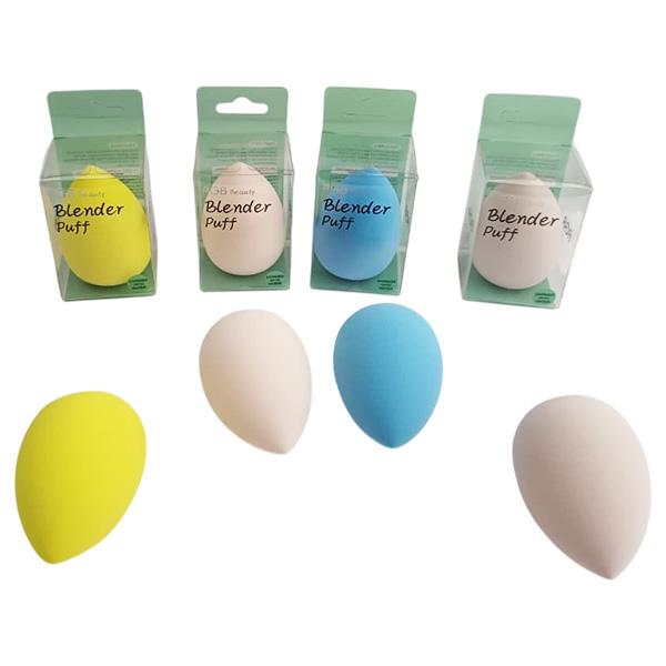 Esponja aplicadora de maquillaje Blender Puff presentación de unidad colores surtidos