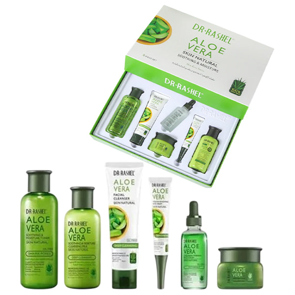 Kit de 6 piezas aloe vera skin natural calmante e hidratante - Dr. Rashel