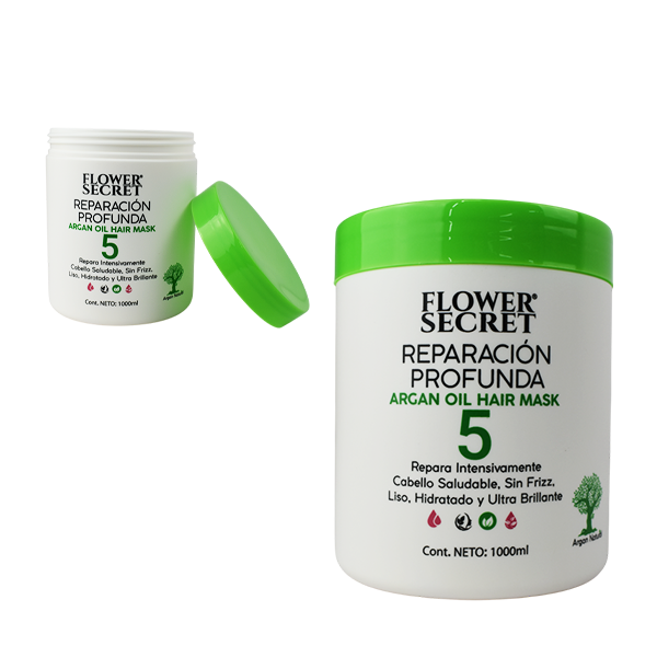 Mascarilla capilar reparacion profunda FLOWER SECRET TARRO BLANCO 1000ML.
