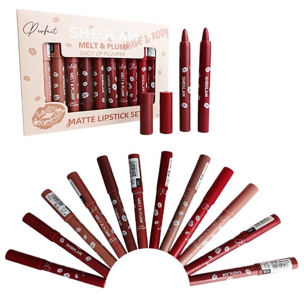 Set de labiales mate Melt &amp; Plump, voluminizador de labios de Sheglam