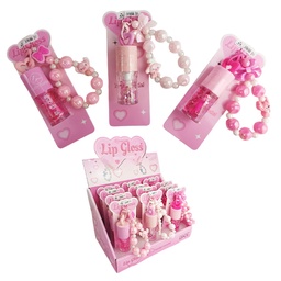 [6937118821941] Brillo de labios perlado con presentación de llavero con purcera se Stitch de Lucky Model