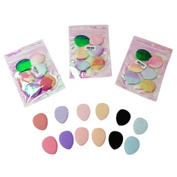 [51230701] Kit de 6 mini esponjas aplicadoras de maquillaje presentación bolsa