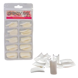 [548033B] Kit de uñas postizas de color blanco Kimbely Nail 100 unidades