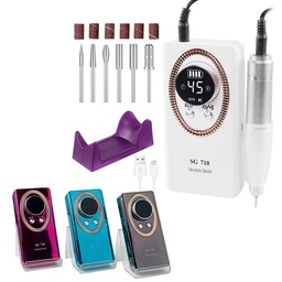[DM-225] Drill de uñas SG710  profesional inalámbrico en corolores metalizados